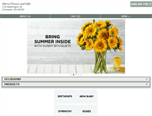 Tablet Screenshot of morrisflowersandgifts.com